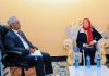 Wasiirka Wasaaradda Amniga Gudaha ee Dowladda Jubbaland oo xafiiskiisa ku qaabilay Madaxa Qaybta Amniga ee Qaramada Midoobay u qaabilsan Jubbaland