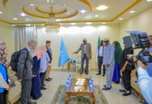 Guddoomiyaha Golaha Wakiillada Jubaland oo Madaxtooyada ku qaabilay wafdi sare oo ka socday Sweden iyo UNICEF.